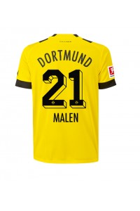 Borussia Dortmund Donyell Malen #21 Fotballdrakt Hjemme Klær 2022-23 Korte ermer